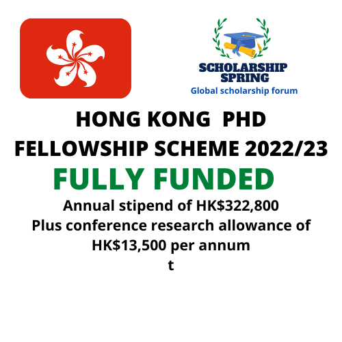 Hong Kong PhD fellowship scheme(HKPF) 2022/23